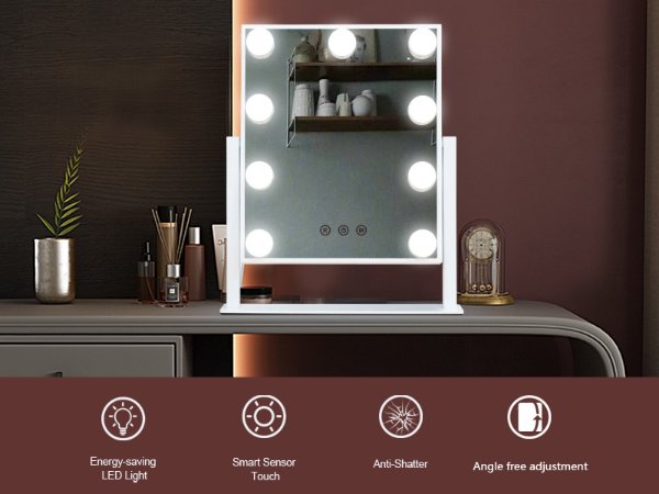 DP331A-9 Tabletop Led Makeup Hollywood Vanity Mirror