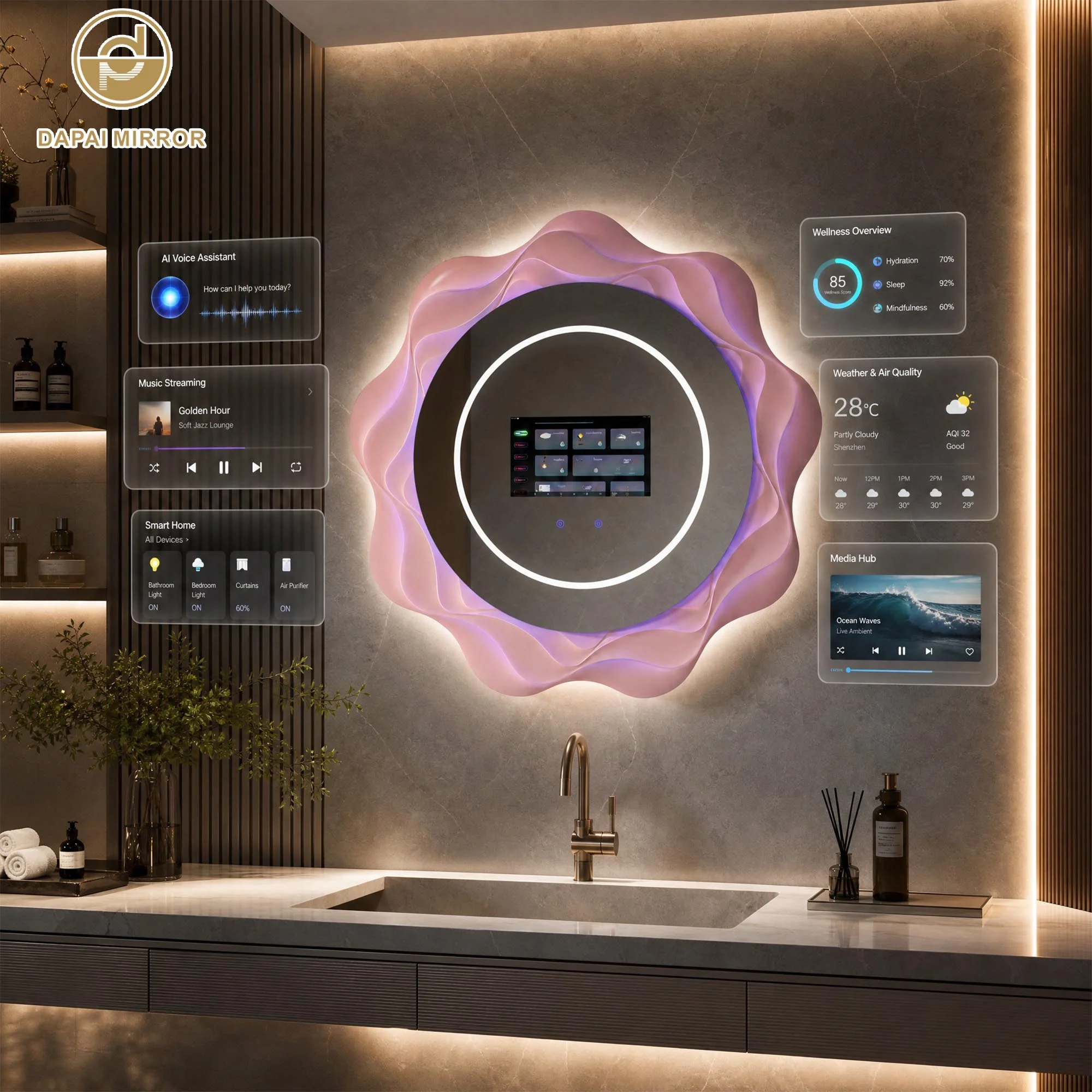 AI TV Bathroom Mirror
