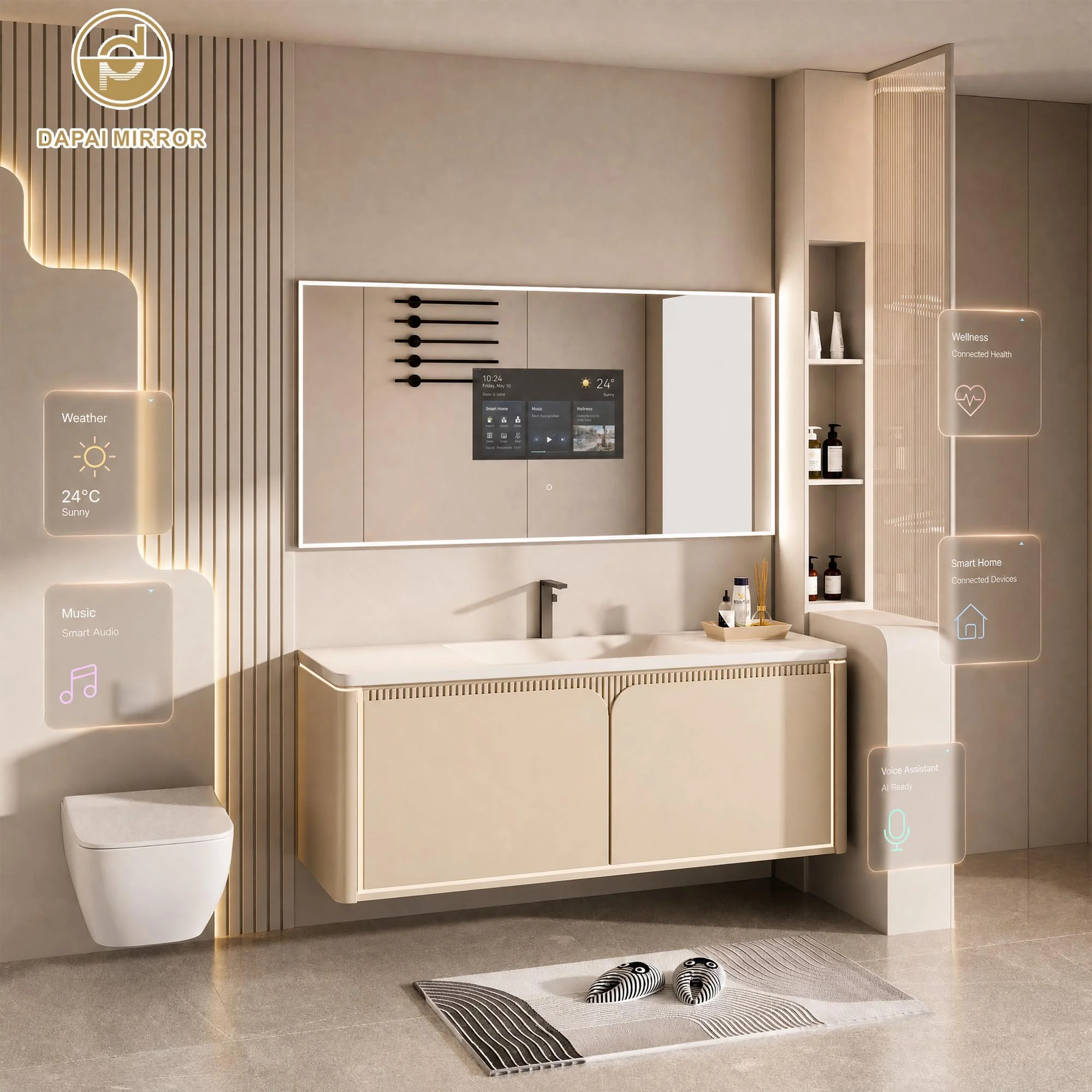 AI TV Bathroom Mirror