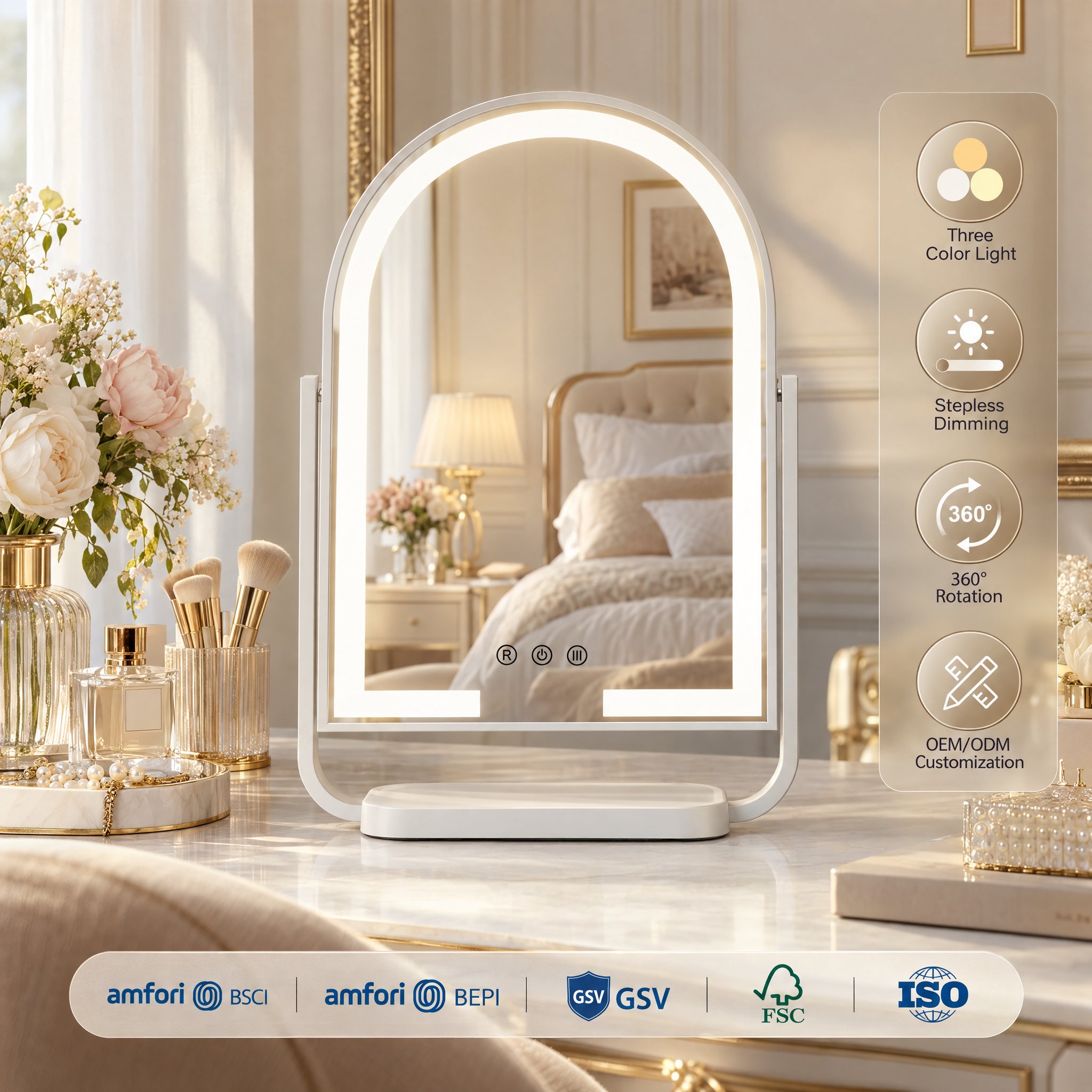 Arched LED Vanity Mirror
