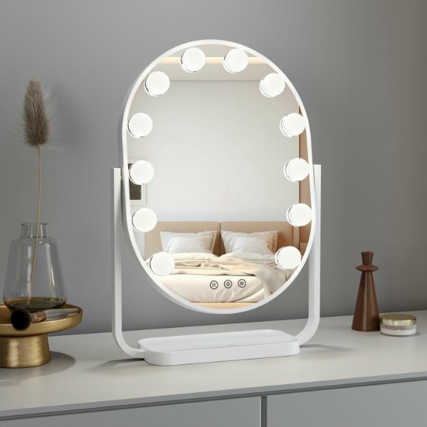 Oval Hollywood Vanity Mirror
