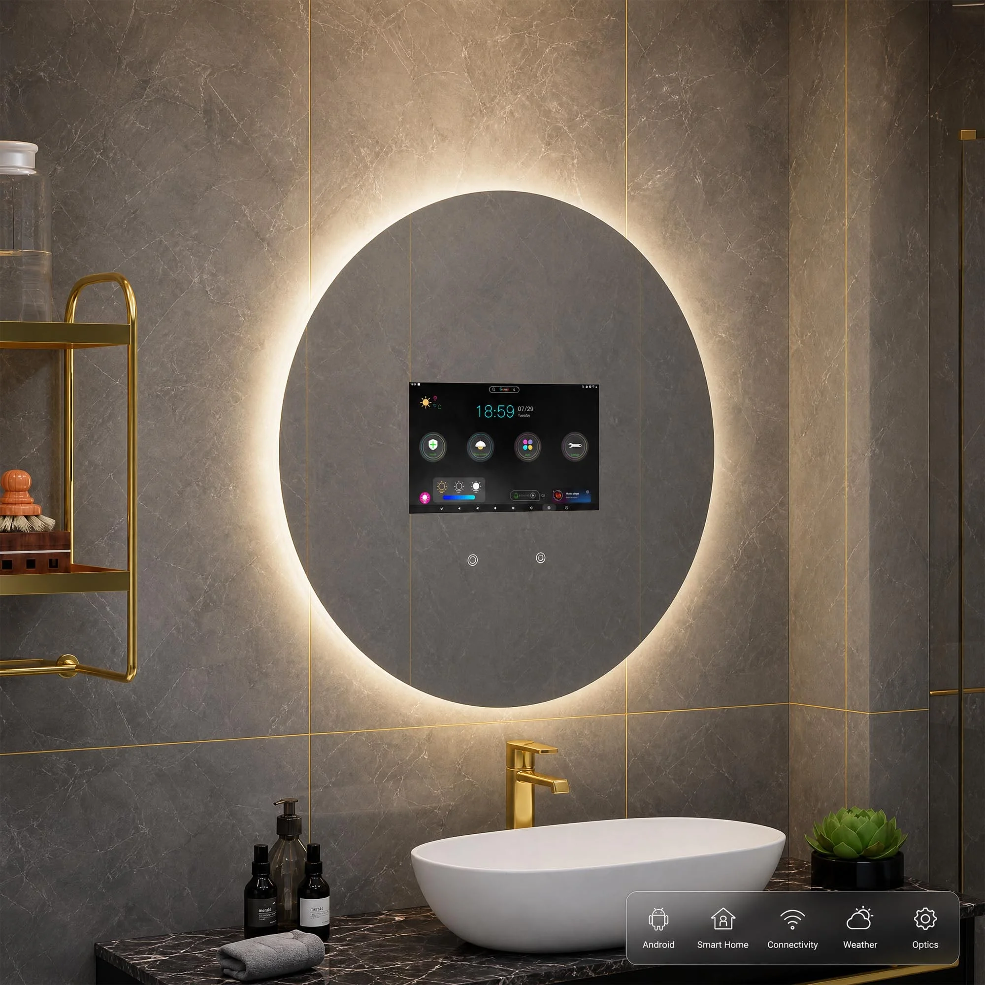 AI TV Bathroom Mirror