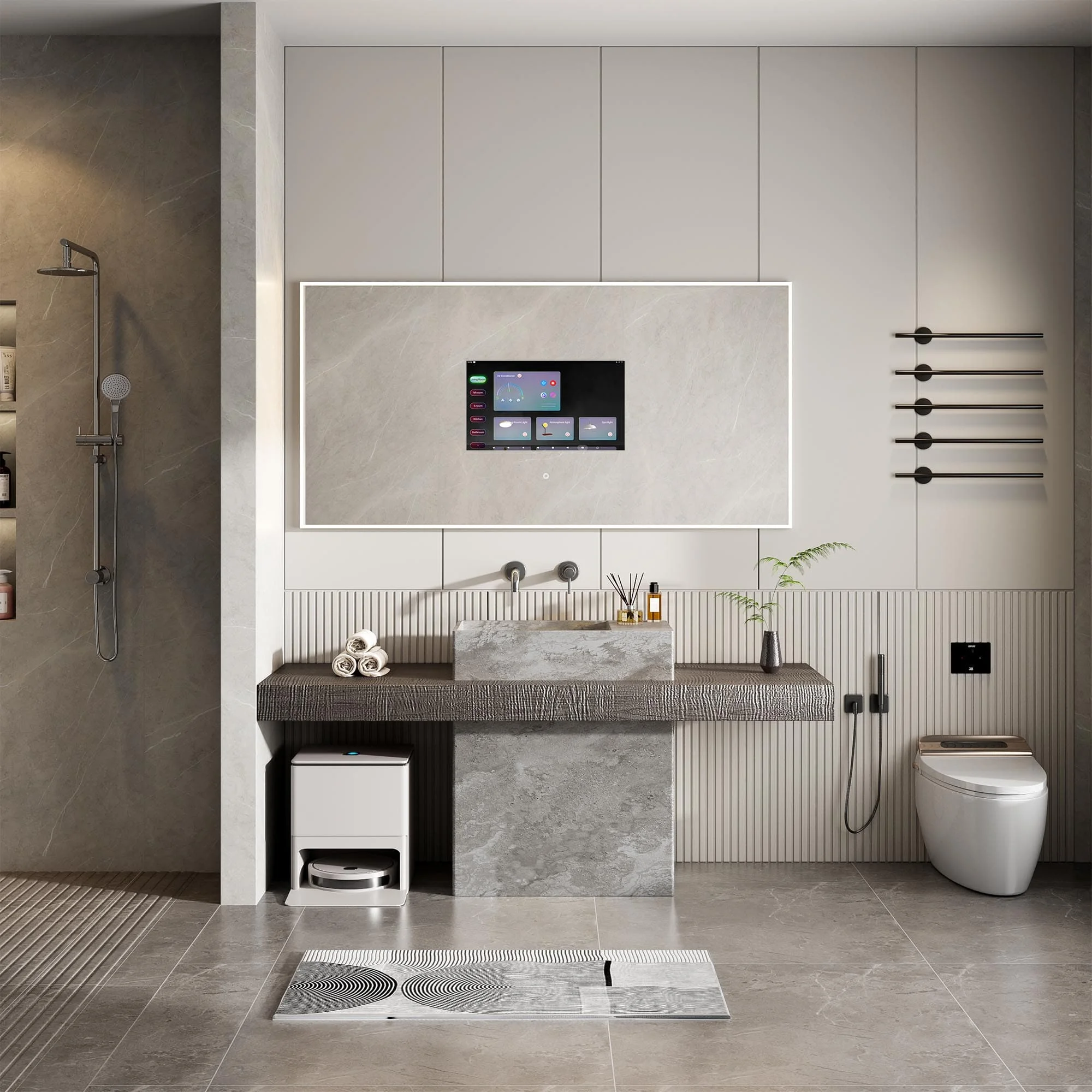 AI TV Bathroom Mirror