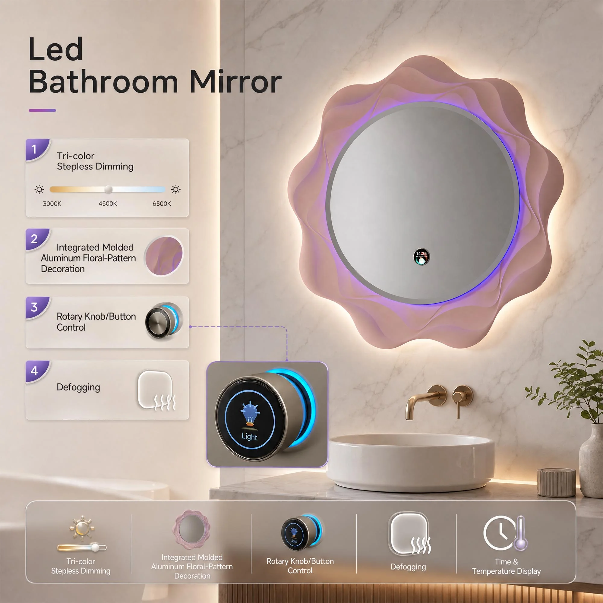 Irregular Bathroom Mirror