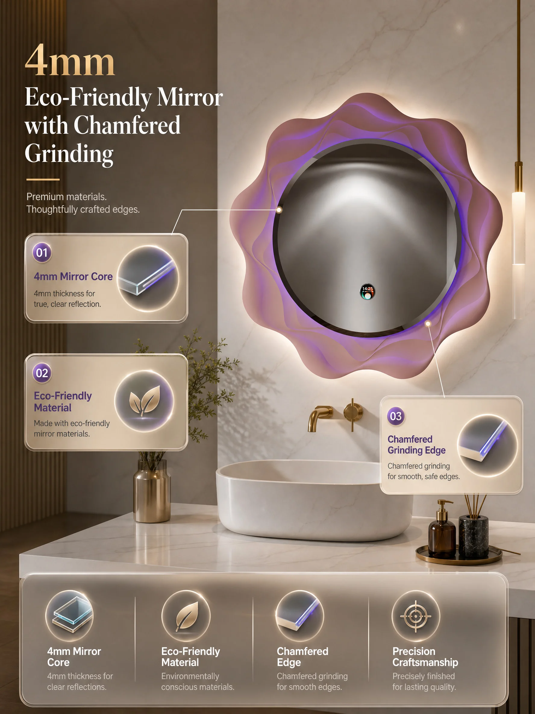 Irregular Bathroom Mirror