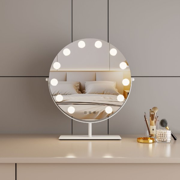 Round Hollywood Vanity Mirror